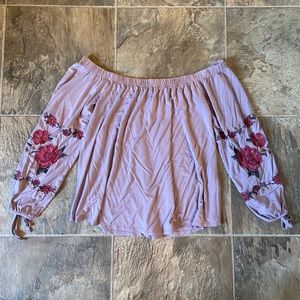 American eagle off the shoulder shirt